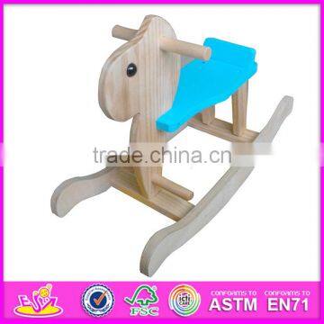 2016 best sale kids wooden toy rocking horse, top popular baby wooden toy rocking horse W16D055