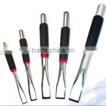 5 PC Chrome Plating Rock Breaker Chisel Set For Stone Color PVC