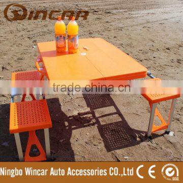 Aluminum Plastic camping table set Outdoors Picnic Camping Travel Table