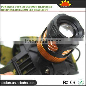Powerful 1000 Lm Outdoor Headlight Rechargeable Zoom Led Headlight photo-3
