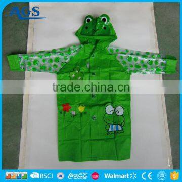 light weight waterproof pvc raincoat for children