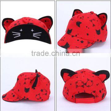 Heat Transfer Printing Kid Baseball Caps With Ears Children Hats photo-2