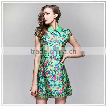 2014 custom high quality digital printed fabric for woman dress