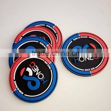 china cheap eco friendly embossed rubber patch with sticker