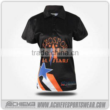 dye sublimation motor polo 100% polyester casual T shirts club racing polo jerseys