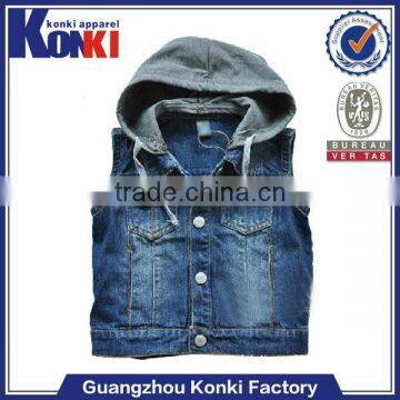 Good quality casual designer unisex jeans vest waistcoats