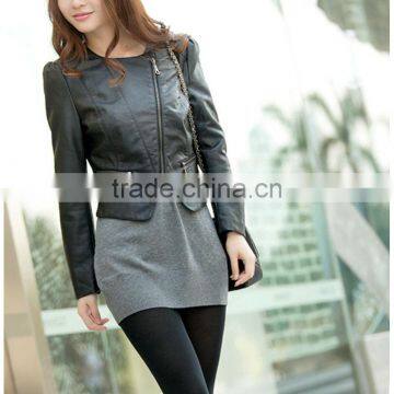 Ladies leather jackets, the little black PU leather jacket