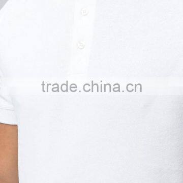 Cheapest Custom Embroidery Logo Short Sleeve Button Placket White Men's 100% Cotton Breathable Pique 200g Casual Polo Shirt photo-3