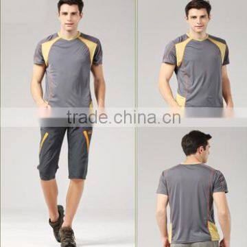 2017 Casual 100%polyester Micro v Neck Short Sleeve Mens t Shirt