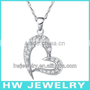 silver cz pendant