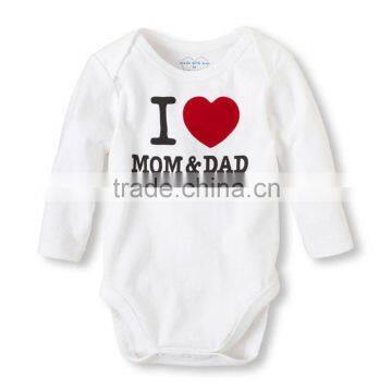 2017 Hot Sale Newborn Baby Clothes Wholesale Baby Toddler Clothing White Summer Organic Cotton Baby Romper