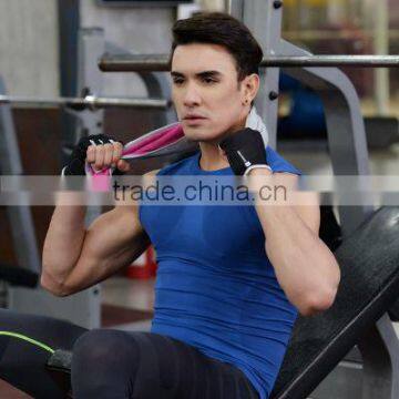 92%polymide 8%spandex tank top fitness apparel for men elastic fashion style tops
