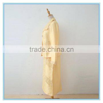 Fancy Lace Micado 3 Pieces Women Church Suit Business Suits With Pretty Buckle photo-2