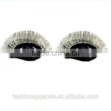 Custom High Quality Embroidered Golden Eyelash Eye Patch for Clothes Embroidery Patch Made in China Choose Size/color photo-2