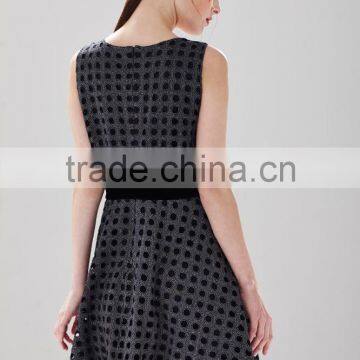 Black Hole Pattern Ladies Fresh Style Smart Crochet Casual Dress SR-D9783 photo-3