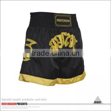 Mens Professional Embroidered Satin Muay Thai Grappling Shorts photo-5