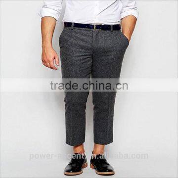 2016 men's fashion designer 7 length wool mix cropped trousers