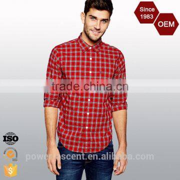 OEM Latest Design Fashion Check Slim Fit Mens Designer Shirts
