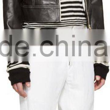 Mens 100% Cashmere Striped Pullover Sweater photo-4