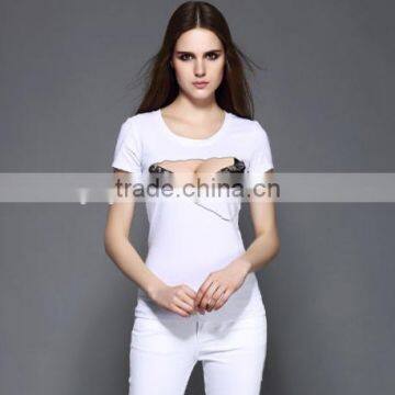 Women Sexy Pattern Short Sleeve Tee photo-2