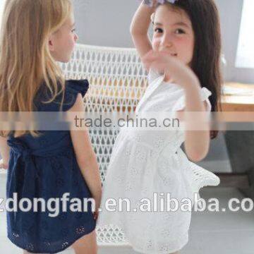 Cotton Floral Embroidered Summer Frock Designs Mom And Daughter Dress Matching photo-6