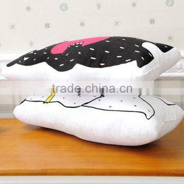 S64856A Stuffed Plush Toys Cotton 3D White And Black Bear Animals Decorative Cushion photo-2