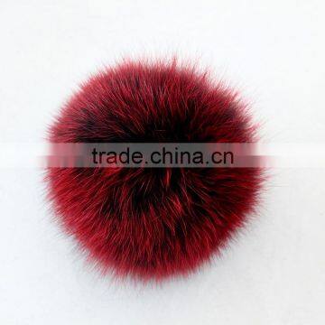 Myfur Genuine Fox Fur Pompoms With Snow Top Red Fox Fur Ball Accessory photo-3
