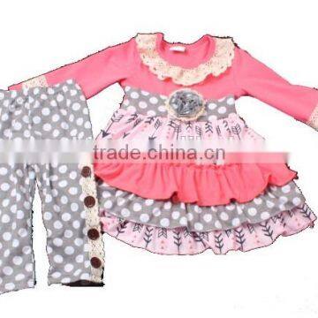 Easter Day Spring Ruffle Baby Girl Matching Stripe Red Lucky Cute Baby Girl Remake Cotton Vintage Remake Outfit photo-5