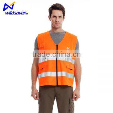 100% polyester mesh fabric motorcycle reflective led safety vest