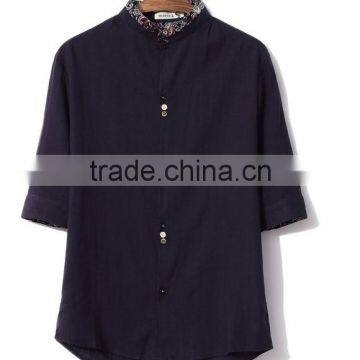 NEW DESIGN Chinese Collar Linen Hemp Shirt photo-2