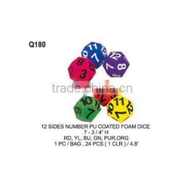 12 SIDED NUMBER COATED PU FOAM DICE photo-5