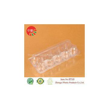 clear disposable plastic clamshell egg tray/box