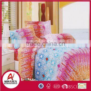 100% Polyester Colorful Bedding Sets, China Custom Print Bedding Set,90gsm Bed Sheet Microfiber photo-3
