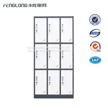 Luoyang KD commercial office furniture metal storage cabinet design 9 door steel filing cabinet