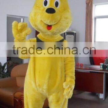 Yellow giant plush teddy bear shape design performance costumes for adults