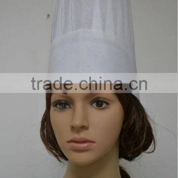 Disposable Breathable paper tissue Chef Hat with flat top