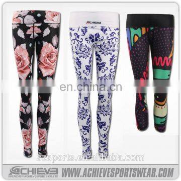 High quality sublimated yoga pants, wholesale yoga leggings for women