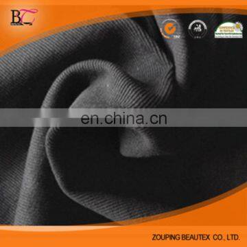 Cotton/polyester black rib knit fabric with 14oz rib fabric