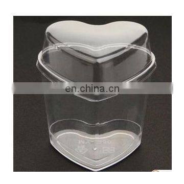 Wholesale Heart Shape Lamy Pudding Cup With Lid Clear Disposable Cups With Lids photo-5