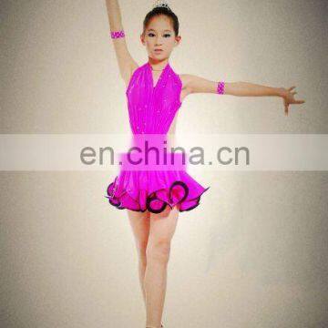 2015 ANNA SHI Fashion Style Of latin dance dress With Rhin Stone