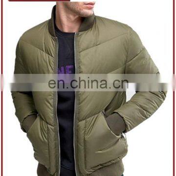 Chinese Manufacturer European Down Quilted Men Bomber Jacket