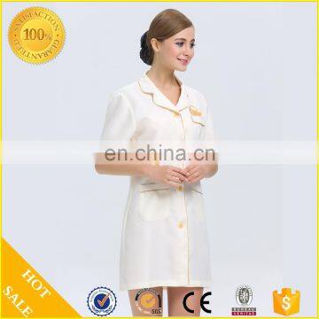 fashionable nurse uniform designs in short sleeve for women beauty salon uniform