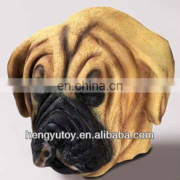 Bulldog Halloween animal pet costume Latex mask