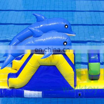 Underwater world long pool floating inflatable water obstacle course for kids and adults