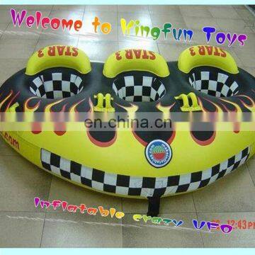 Hot air weled inflatable flying UFO/water sport games