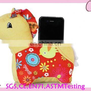 2014 new design plush horse phone holder