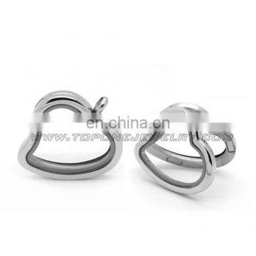 Fashion Glass Locket Stainless Steel Jewelry Initial Pendant photo-4