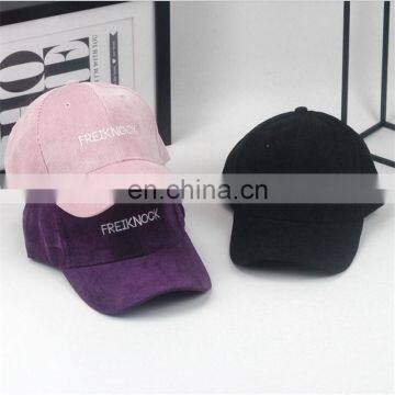 Fashion unisex corduroy embroidery snapback baseball cap