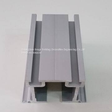 Black Anodized Powder Coating Office Partition Aluminum Extrusion Profiles photo-5