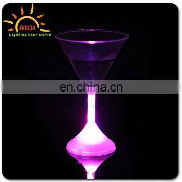 Glowing LED flashing light up goblet cups for bar night